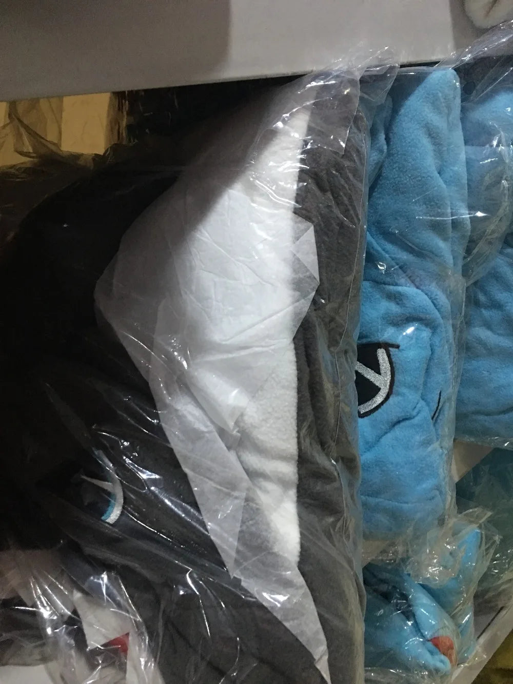 Kigurumi New Animal Unisex Adult Blue Shark Onesie Pajamas Cartoon Soft Fleece Halloween Family Party Costumes Jumpsuits