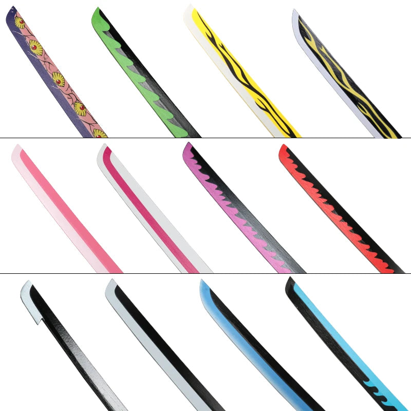 41 inch Demon Slayer Samurai Katana Sword With Belt And Holder Tanjiro Halloween Cosplay Props Decoration