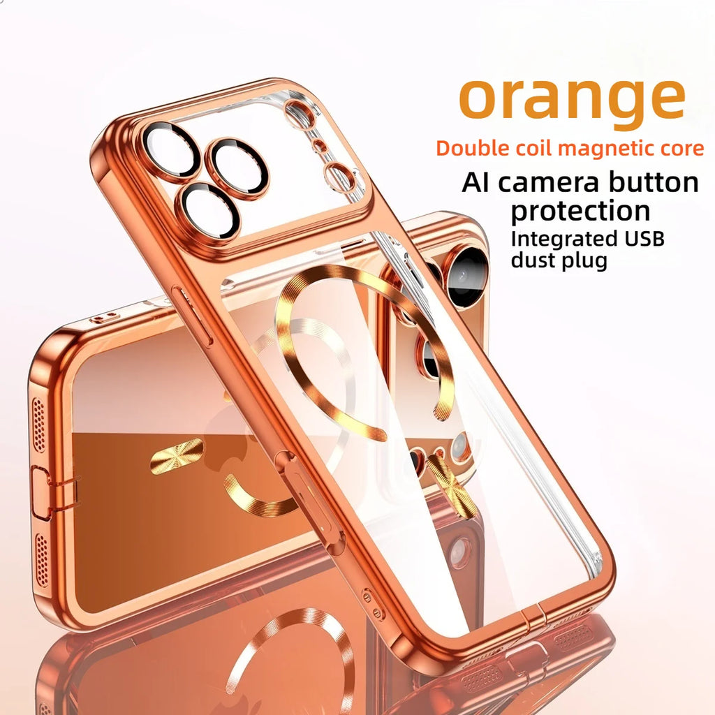 Coque iPhone MagSafe Transparente Ultra-Fine - iPhone 17/16/15 Pro Max Protection Magnétique