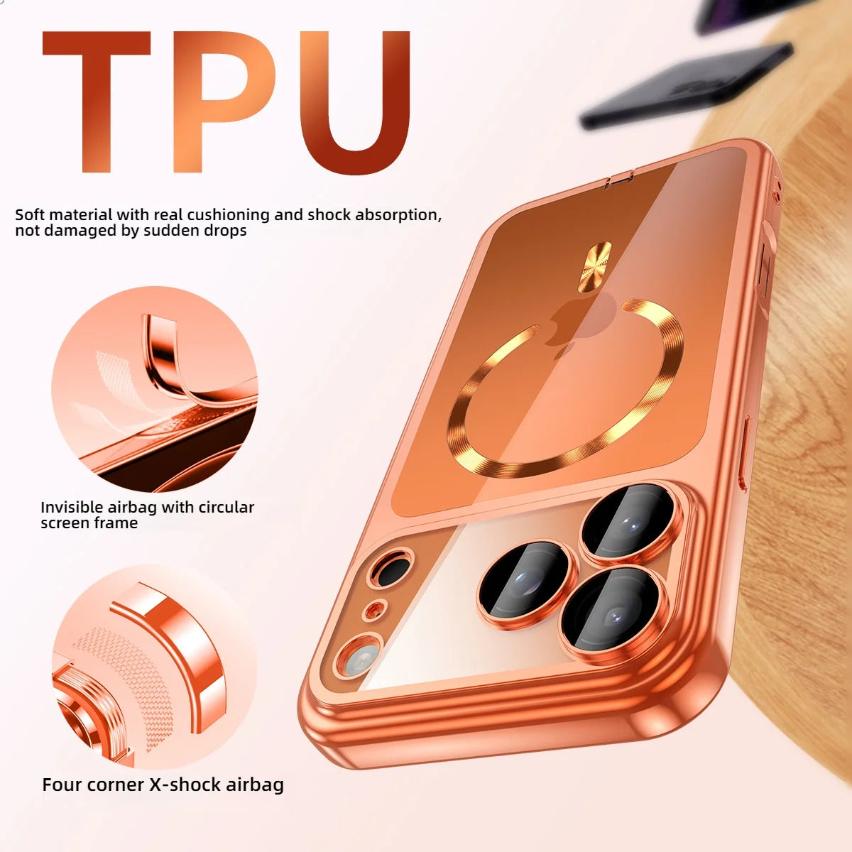 Coque iPhone MagSafe Transparente Ultra-Fine - iPhone 17/16/15 Pro Max Protection Magnétique