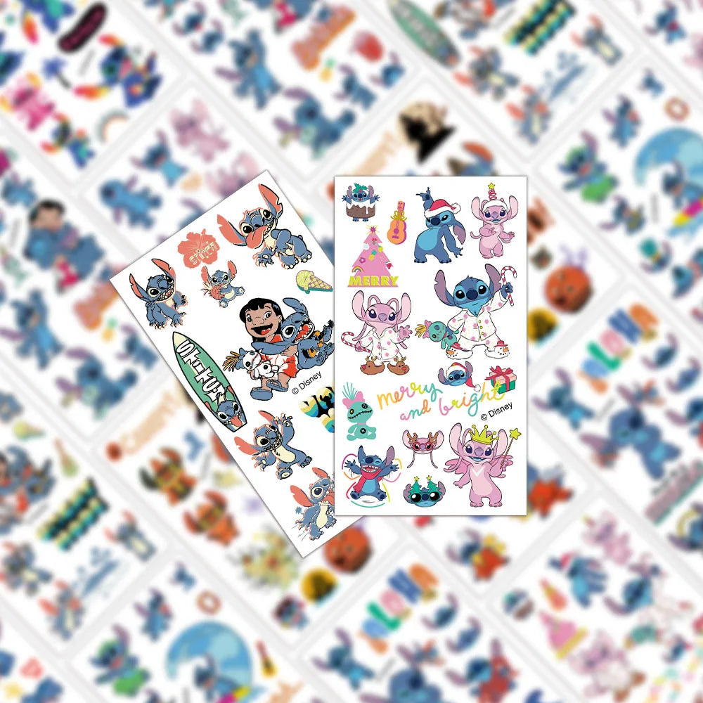 Tatouages Temporaires Stitch - Set 10pcs Halloween Cartoon Interstellaire