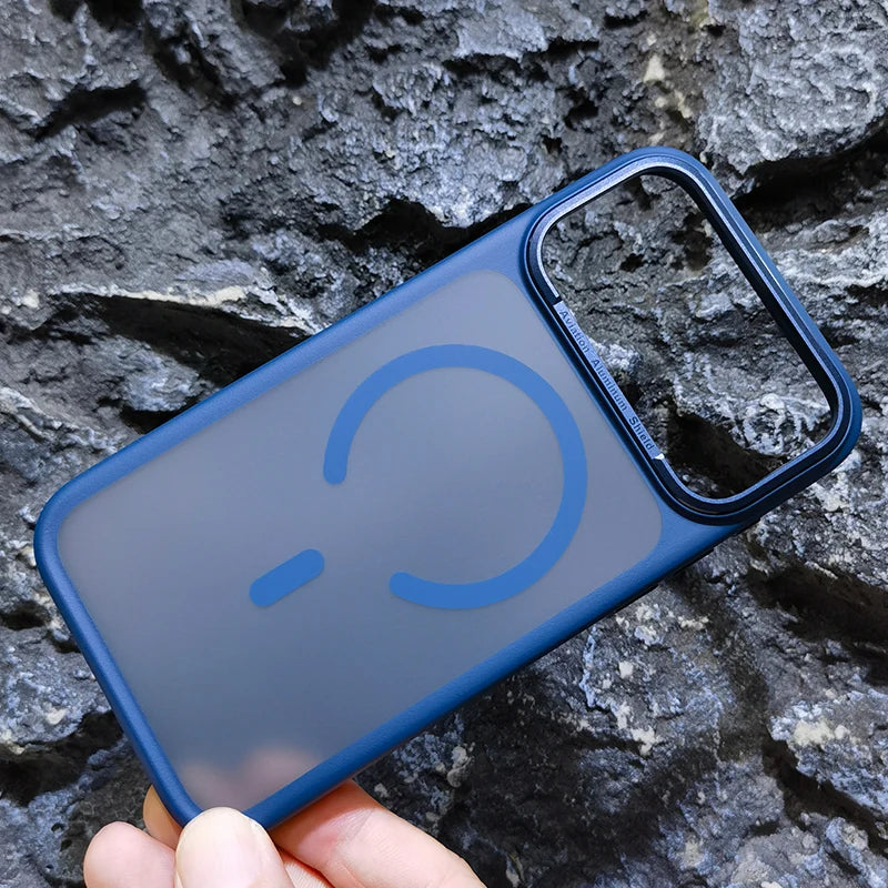 High Quality For Magsafe Case For iPhone 17 Pro Max / 17 Pro Magnetic Frosted Camera Metal Frame Shell
