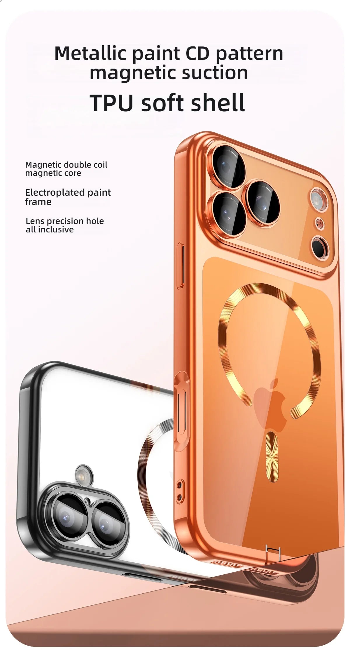 Coque iPhone MagSafe Transparente Ultra-Fine - iPhone 17/16/15 Pro Max Protection Magnétique