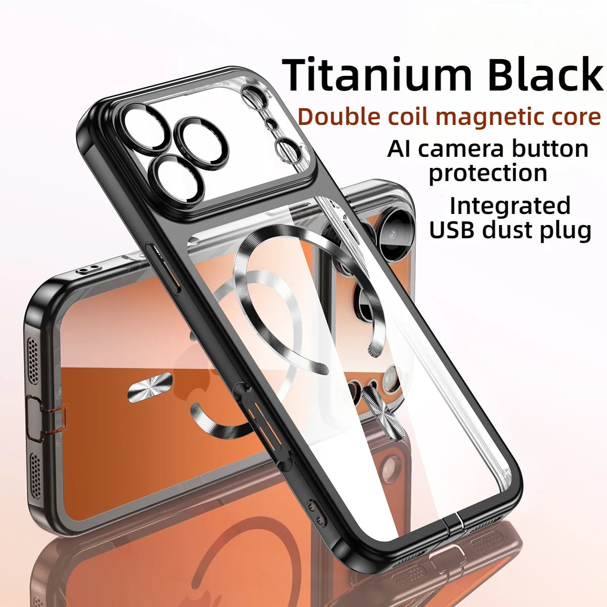 Coque iPhone MagSafe Transparente Ultra-Fine - iPhone 17/16/15 Pro Max Protection Magnétique