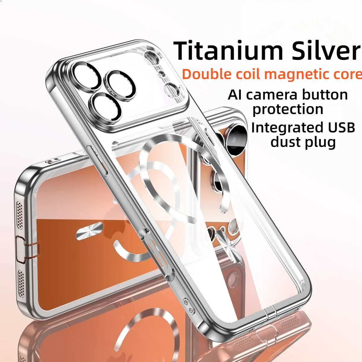 Coque iPhone MagSafe Transparente Ultra-Fine - iPhone 17/16/15 Pro Max Protection Magnétique