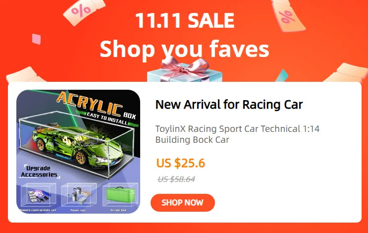 ToylinX Blocs Construction Voiture Sport - Modèle Technique Mécanique Adulte