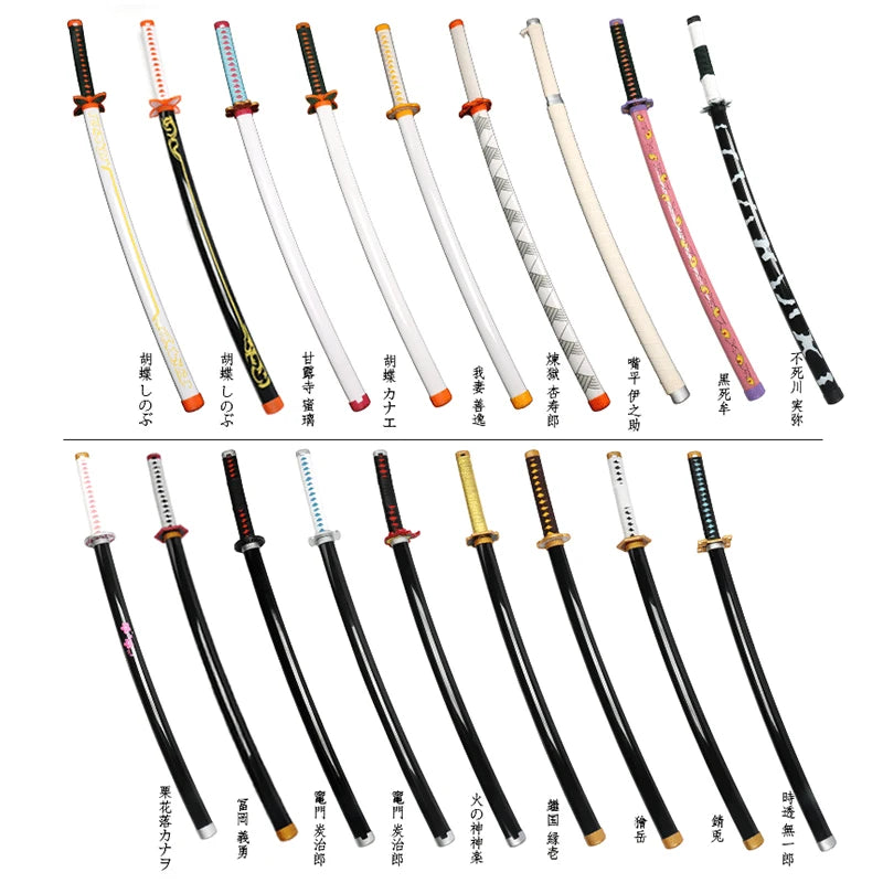 41 inch Demon Slayer Samurai Katana Sword With Belt And Holder Tanjiro Halloween Cosplay Props Decoration