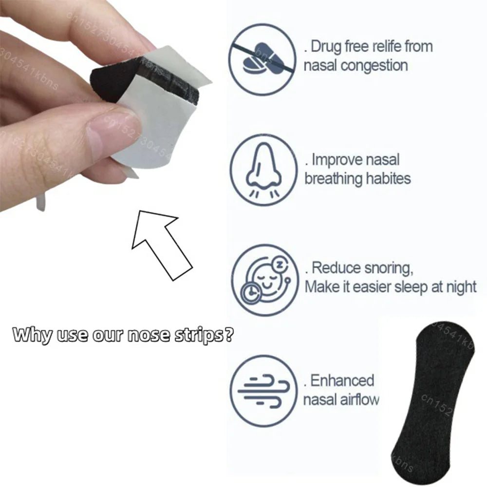 Bandelettes Nasales Anti-Ronflement - Kit 10/200pcs Extra Fort pour Adultes et Enfants