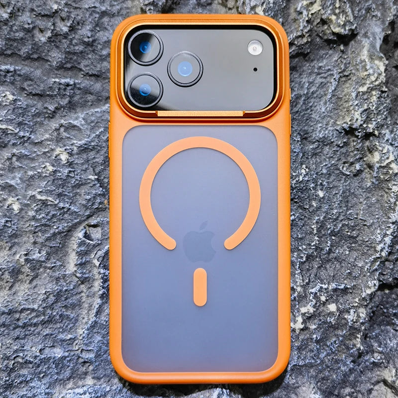 High Quality For Magsafe Case For iPhone 17 Pro Max / 17 Pro Magnetic Frosted Camera Metal Frame Shell