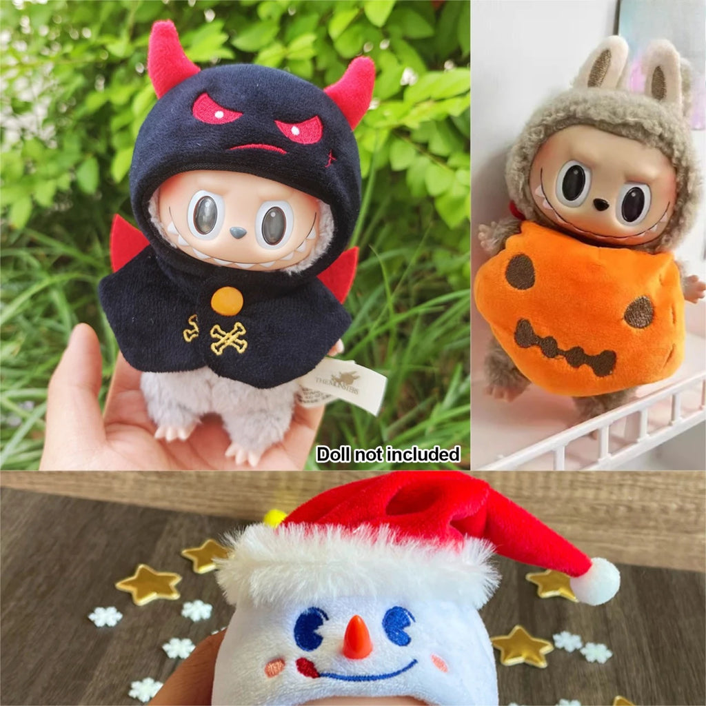 Pumpkin Halloween Set&Christmas Tree Star Dress for 3.0 Labubu Doll Outfit Cute Protective Shell Accessories Holiday Gifts