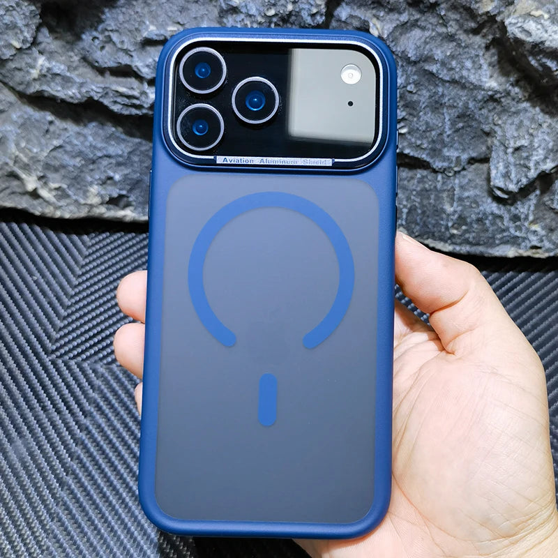 High Quality For Magsafe Case For iPhone 17 Pro Max / 17 Pro Magnetic Frosted Camera Metal Frame Shell