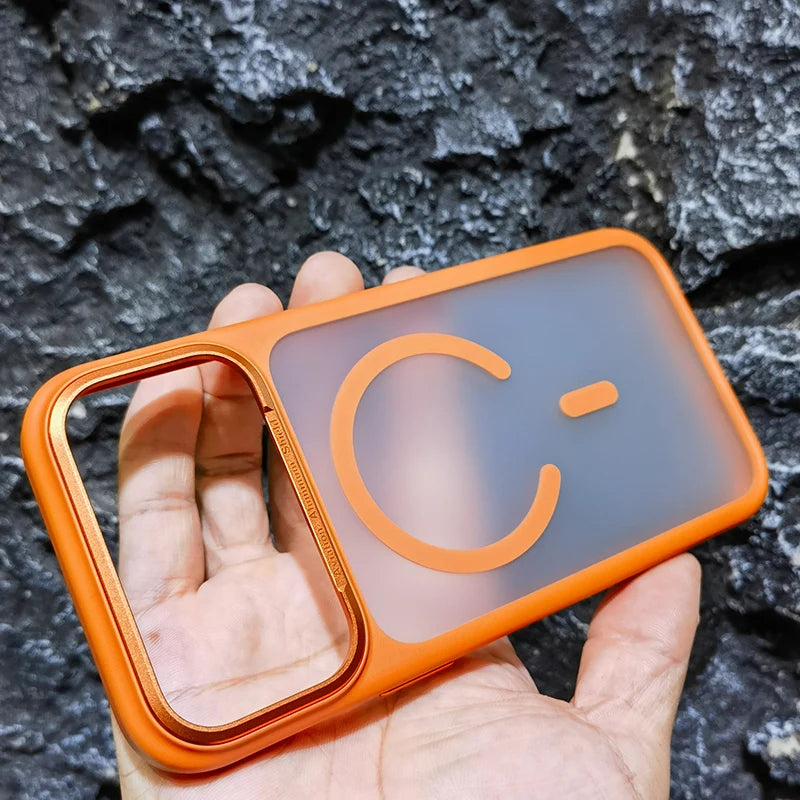 High Quality For Magsafe Case For iPhone 17 Pro Max / 17 Pro Magnetic Frosted Camera Metal Frame Shell