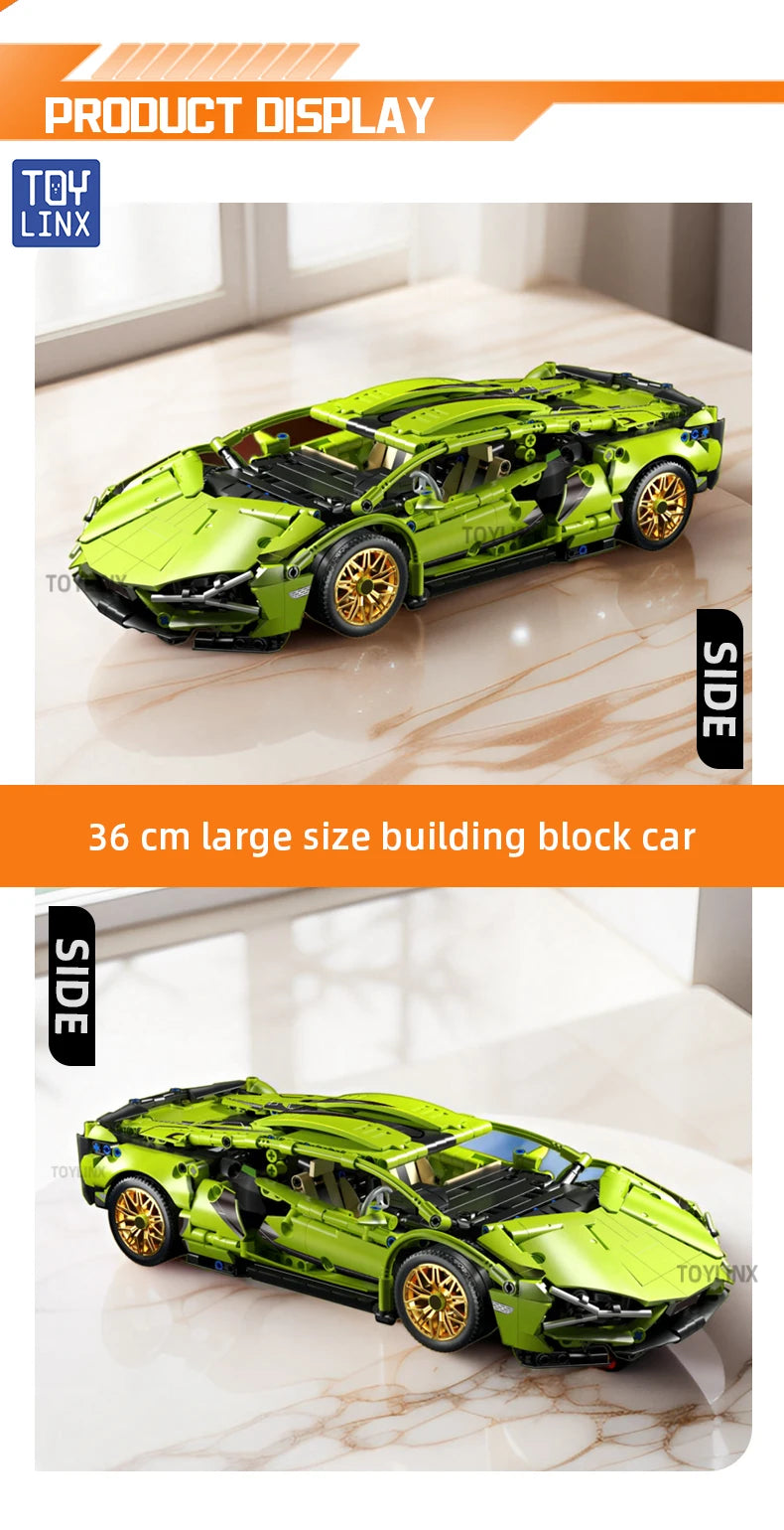 ToylinX Blocs Construction Voiture Sport - Modèle Technique Mécanique Adulte