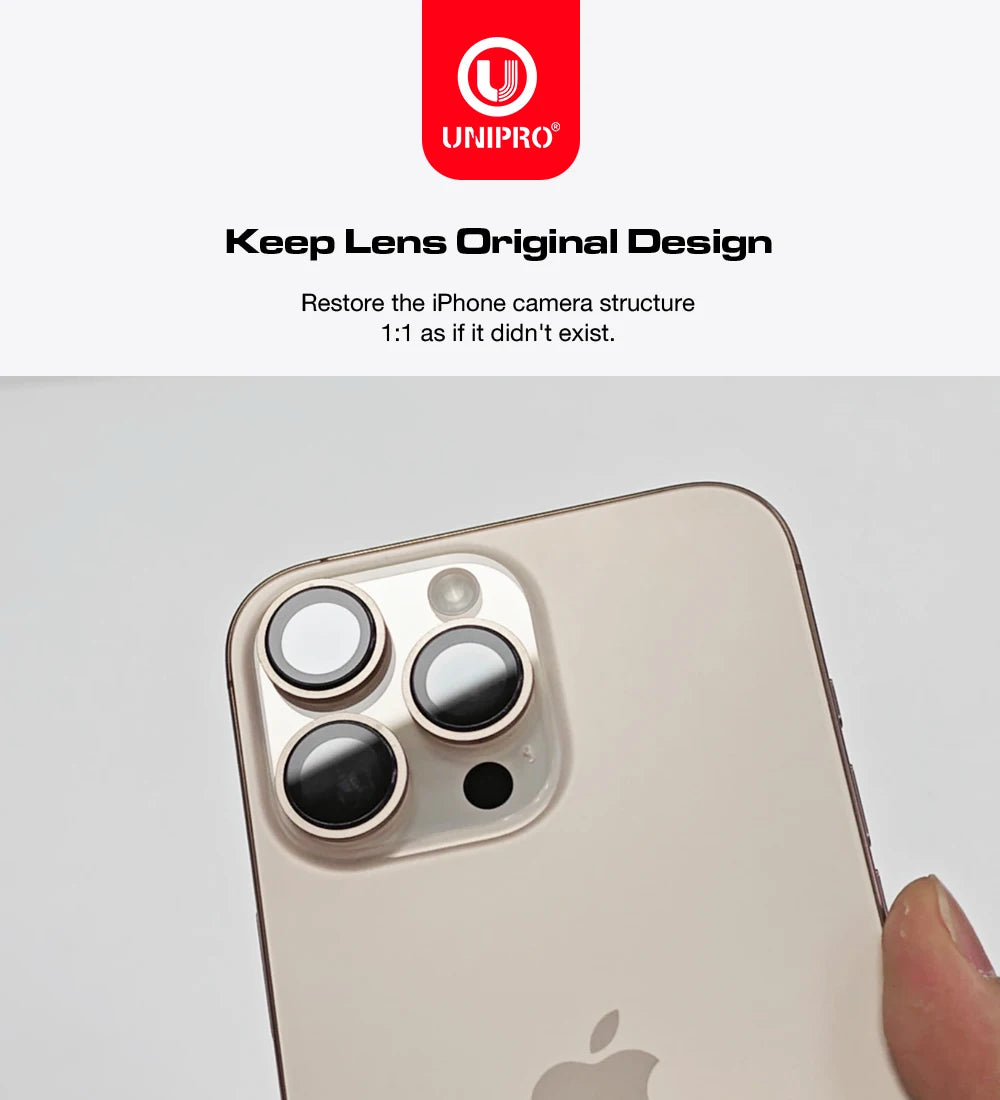 UNIPRO Camera Lens Protector HD Corning Glass For iPhone 17 Pro Max Back Lens Cap For iPhone 17 Air Full Cover Protective Case