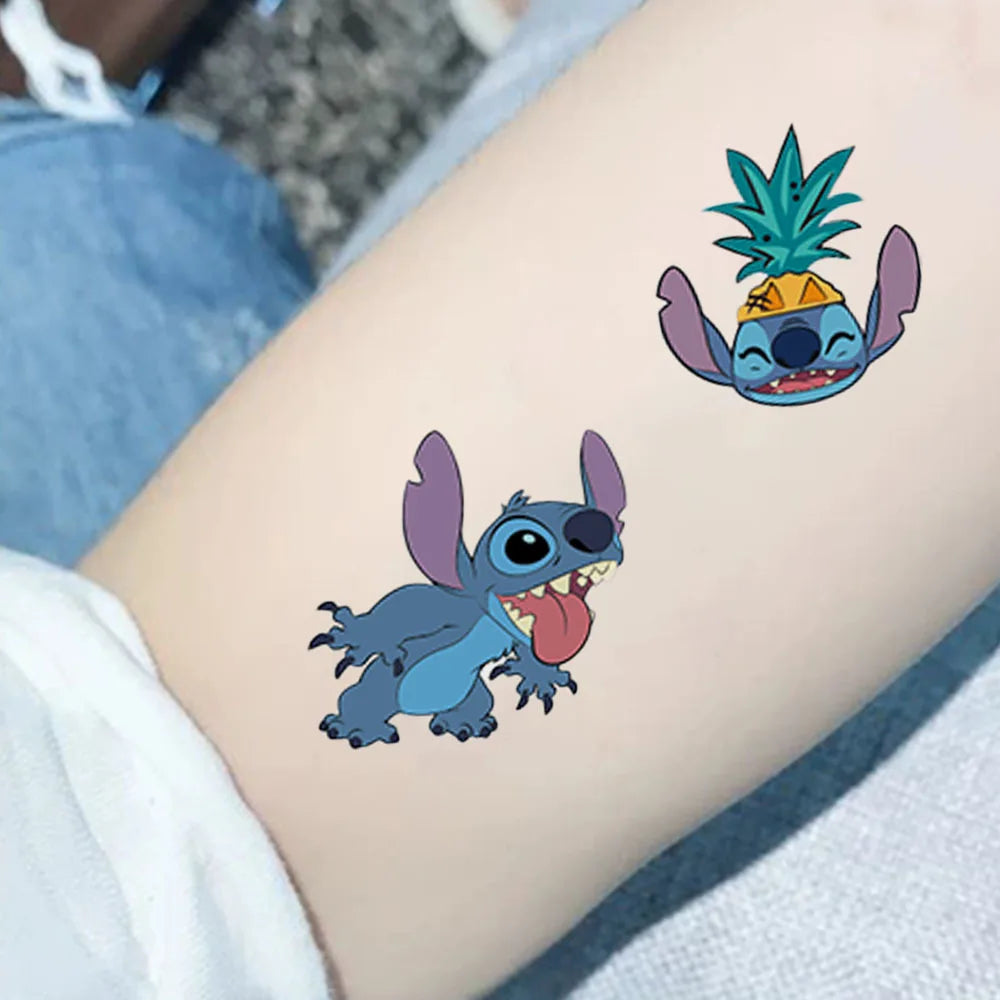 Tatouages Temporaires Stitch - Set 10pcs Halloween Cartoon Interstellaire