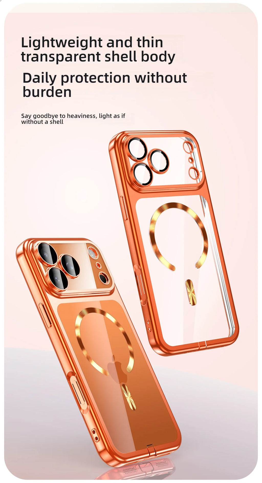 Coque iPhone MagSafe Transparente Ultra-Fine - iPhone 17/16/15 Pro Max Protection Magnétique