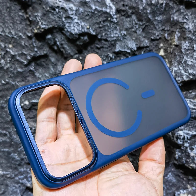 High Quality For Magsafe Case For iPhone 17 Pro Max / 17 Pro Magnetic Frosted Camera Metal Frame Shell