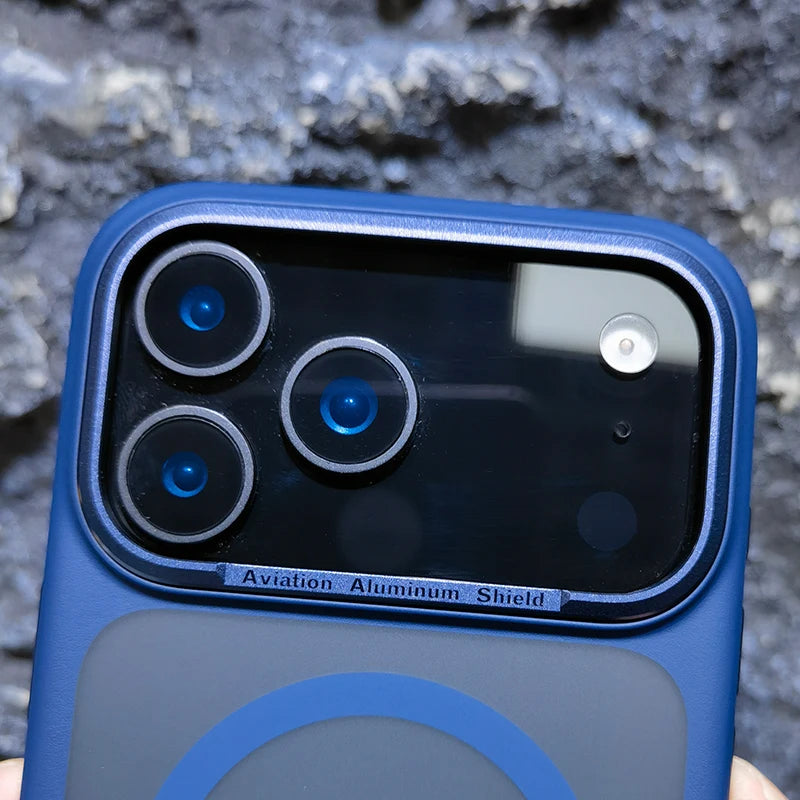 High Quality For Magsafe Case For iPhone 17 Pro Max / 17 Pro Magnetic Frosted Camera Metal Frame Shell