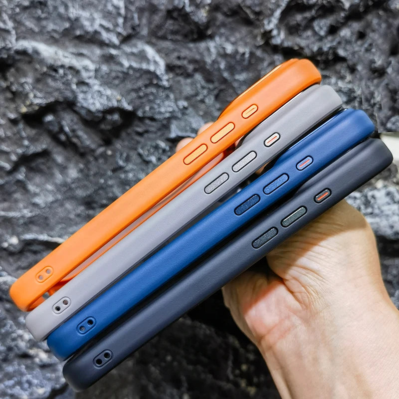 High Quality For Magsafe Case For iPhone 17 Pro Max / 17 Pro Magnetic Frosted Camera Metal Frame Shell