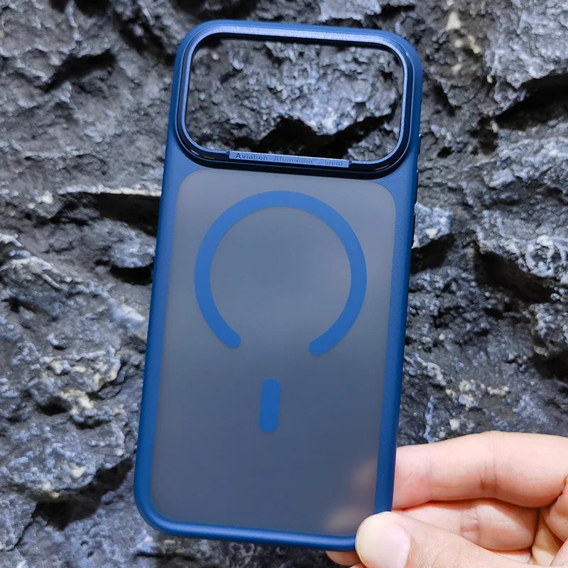 High Quality For Magsafe Case For iPhone 17 Pro Max / 17 Pro Magnetic Frosted Camera Metal Frame Shell