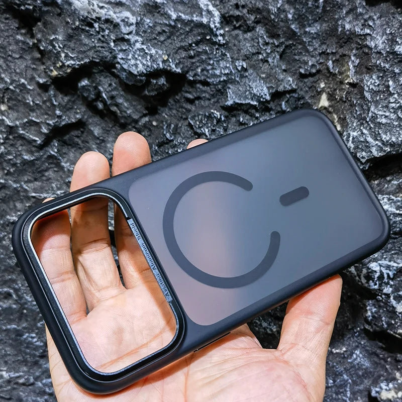 High Quality For Magsafe Case For iPhone 17 Pro Max / 17 Pro Magnetic Frosted Camera Metal Frame Shell