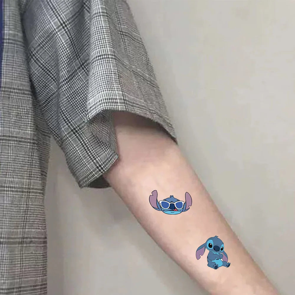 Tatouages Temporaires Stitch - Set 10pcs Halloween Cartoon Interstellaire