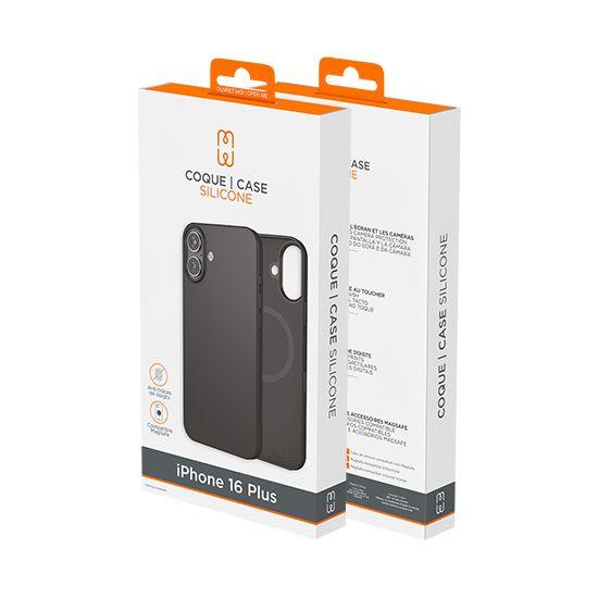 Coque silicone MagSafe iPhone 16 Plus - Noir-3